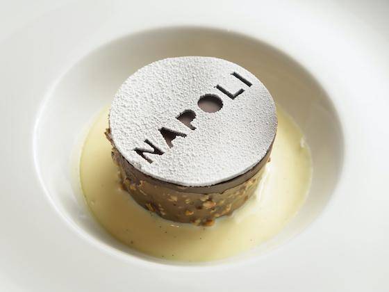 A chocolate plated dessert from 2023's Choco Cruise