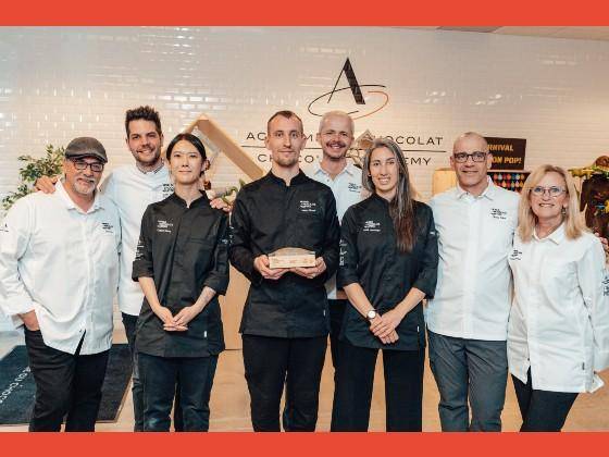 Group shot of winners and judges at the North American World Chocolate Masters Competition in Montreal